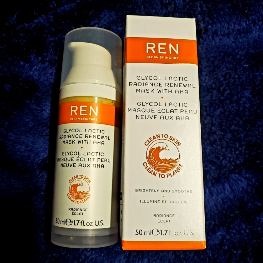 Ren clean skincare Glycol Lactic Radiance Renewal Mask.
